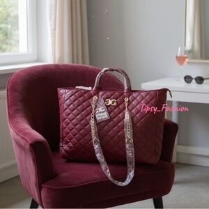 Gilda Paris Large Quilted Travel Tote Bag Carry On overnight